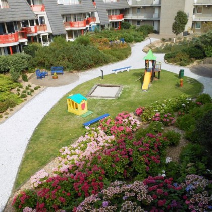 Amelander Paradijs Terrasse und Garten